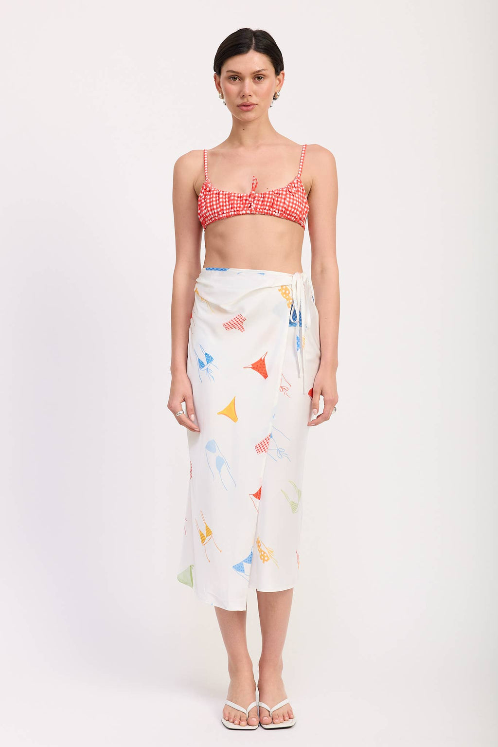 Sun & Swim Satin Midi Skirt