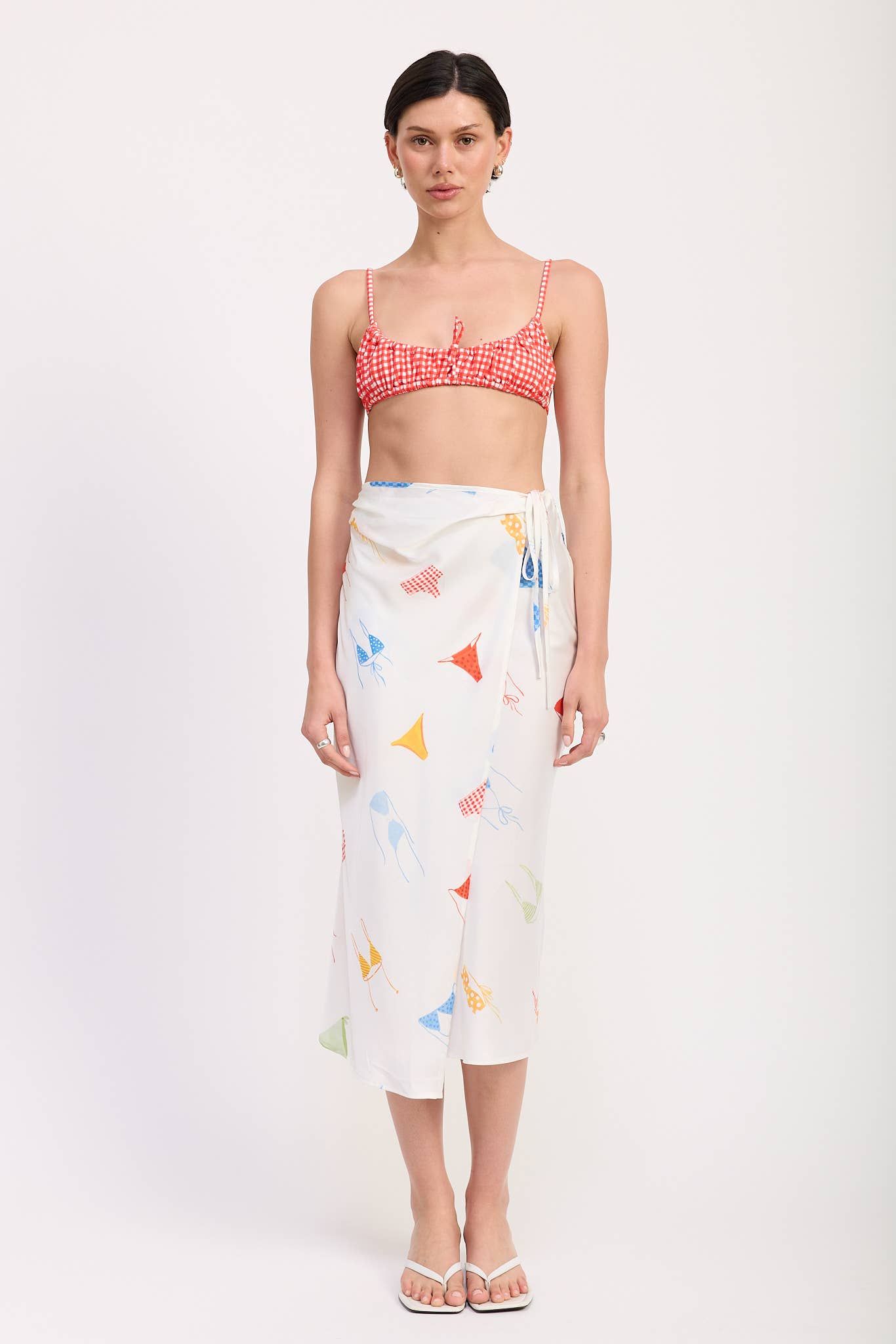 Sun & Swim Satin Midi Skirt