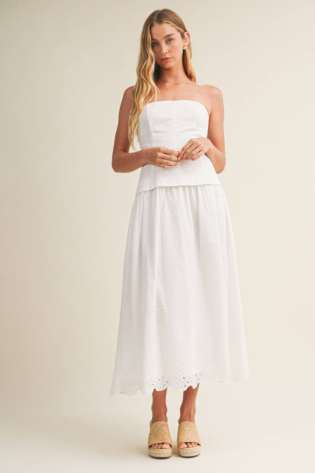 Willa Eyelet Hem Dress