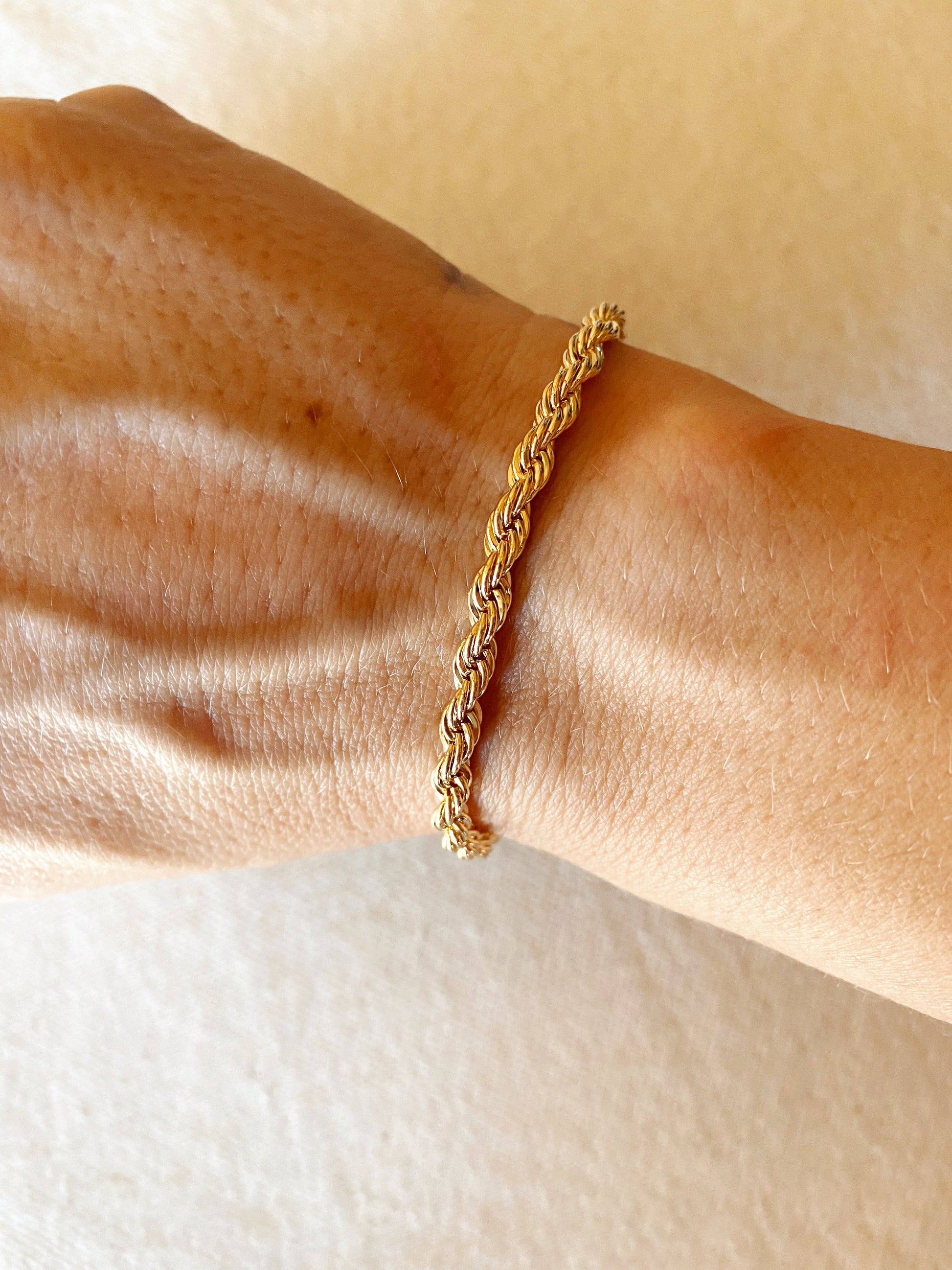 Kara 18k Gold Filled 4mm Rope Bracelet