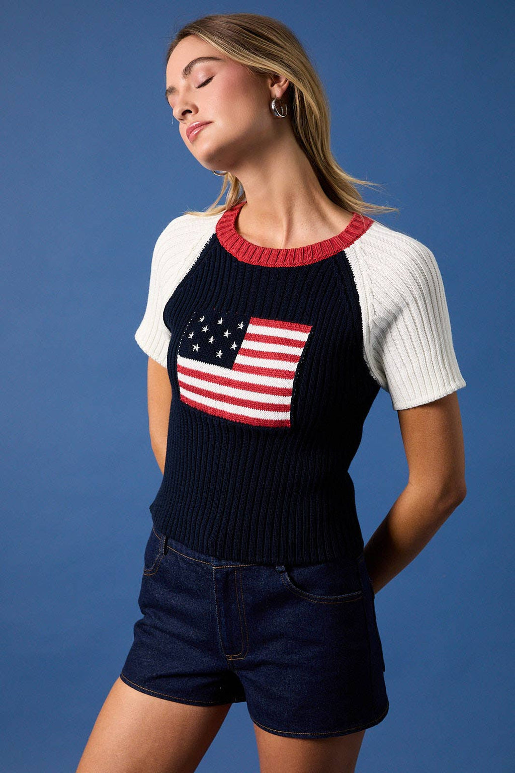Stars & Stripes Short Sleeve Sweater