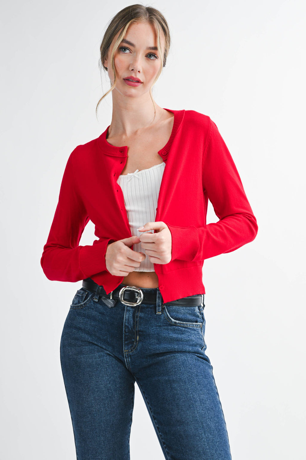 Sierra Ribbed Button-Up Knit Cardigan