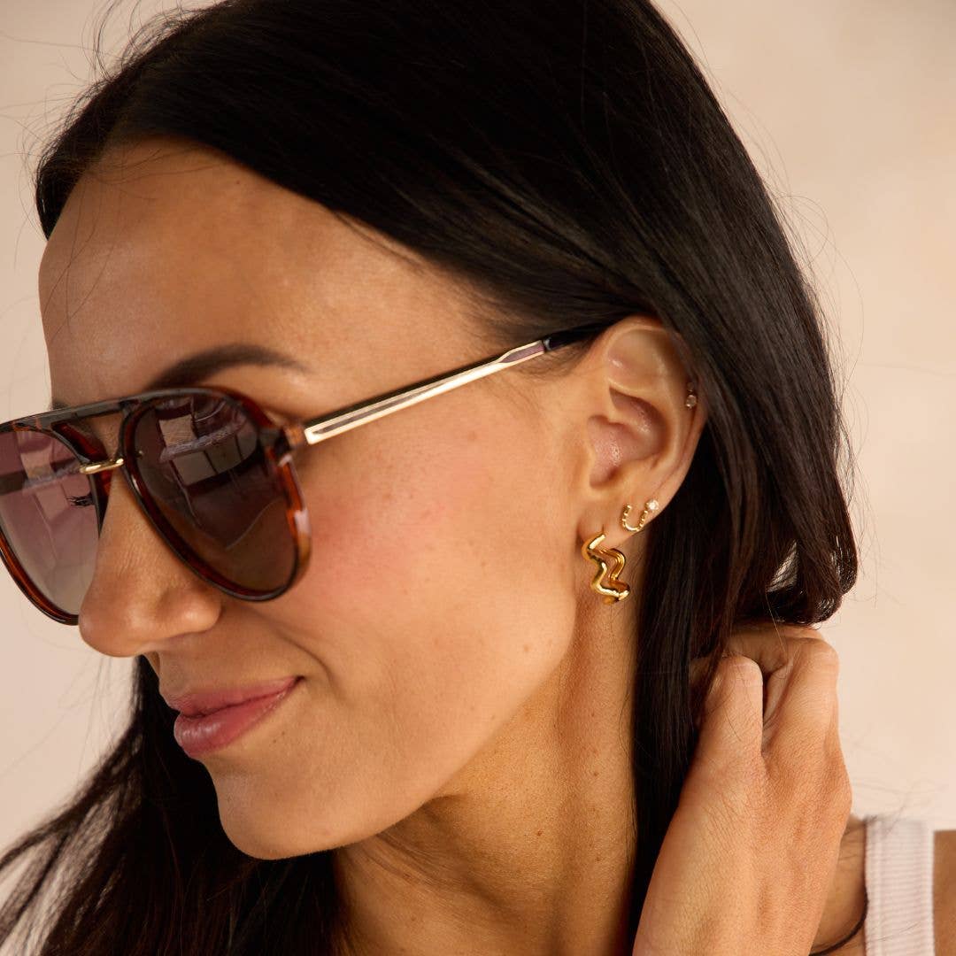 Squiggle Hoop Earrings