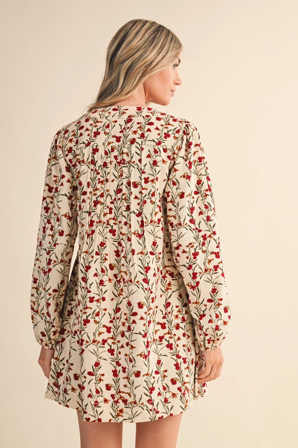 Grace Floral Corduroy Dress