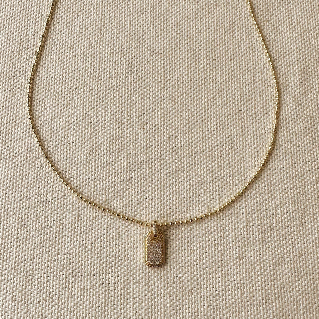 Piper Mini Dog Tag Necklace
