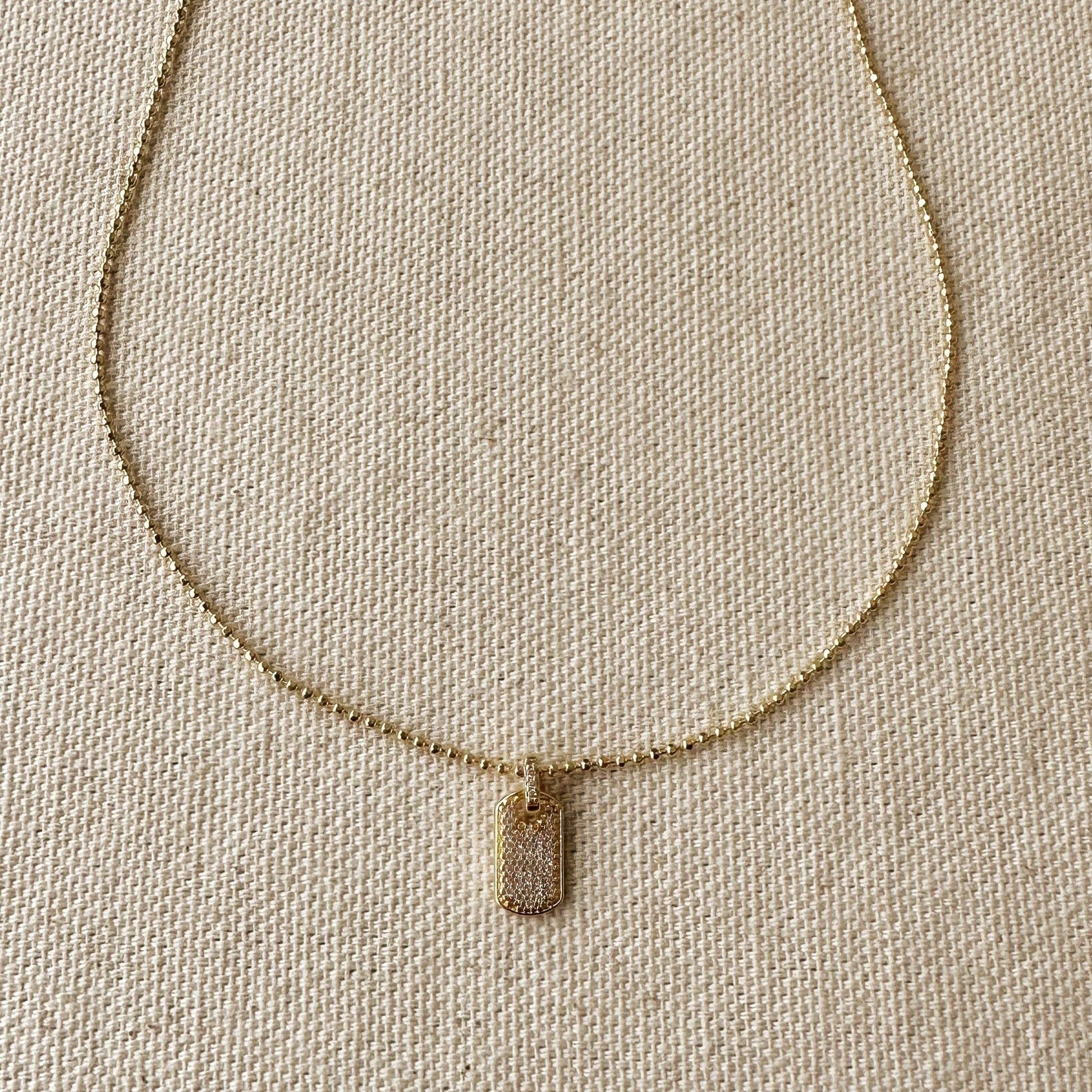 Piper Mini Dog Tag Necklace