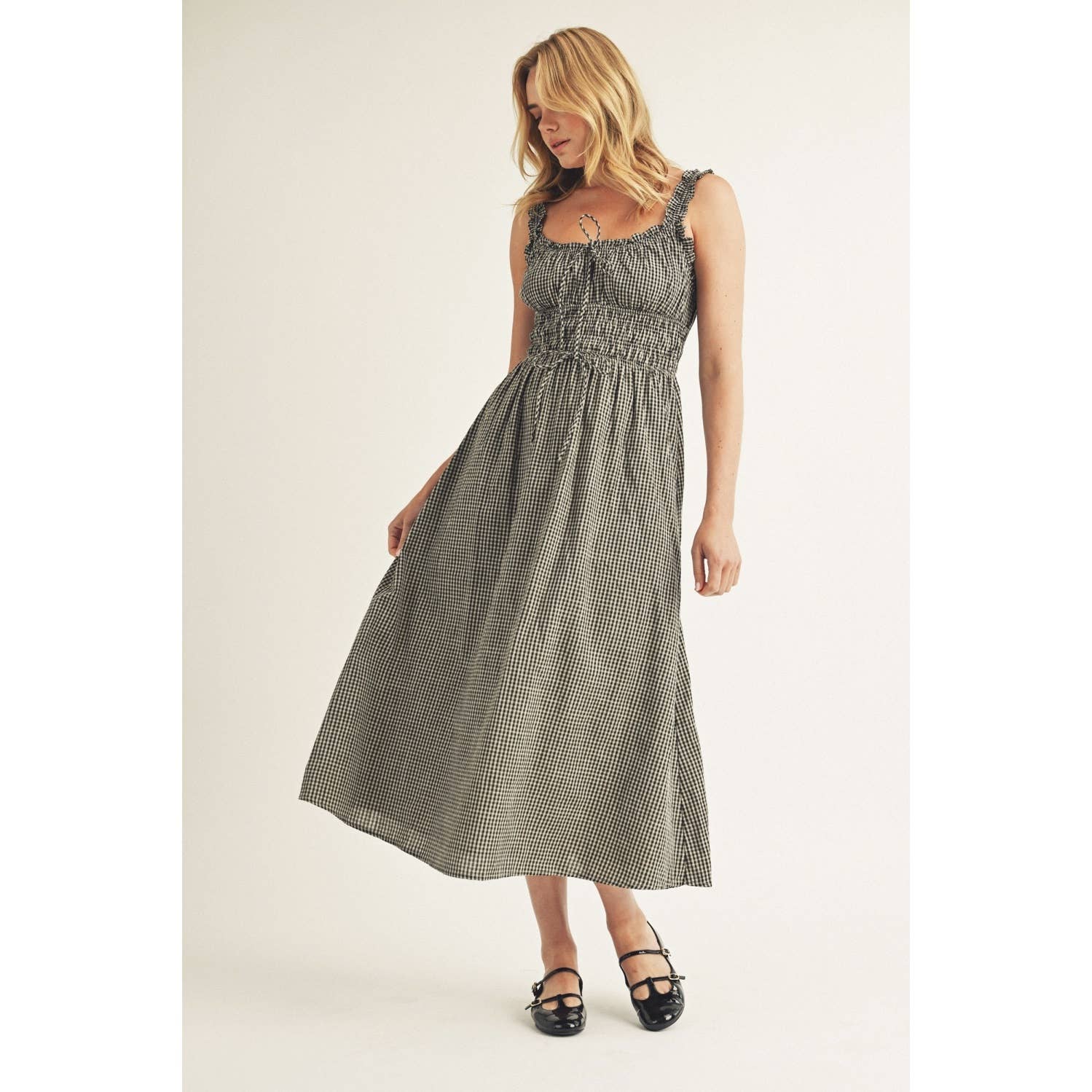 Midnights Gingham Midi Dress