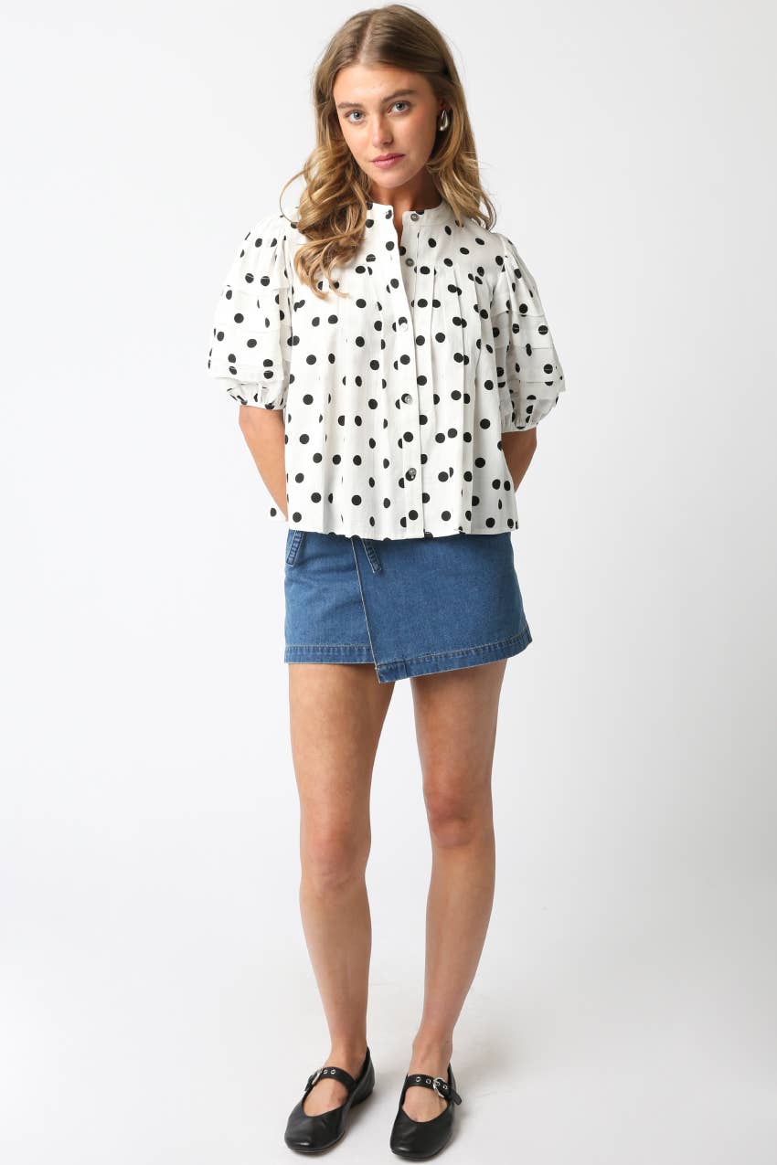 Brynlee Polka Dot Shirt