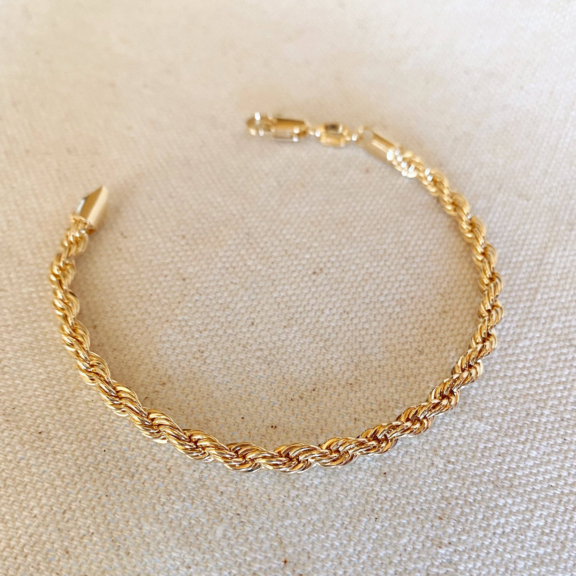 Kara 18k Gold Filled 4mm Rope Bracelet