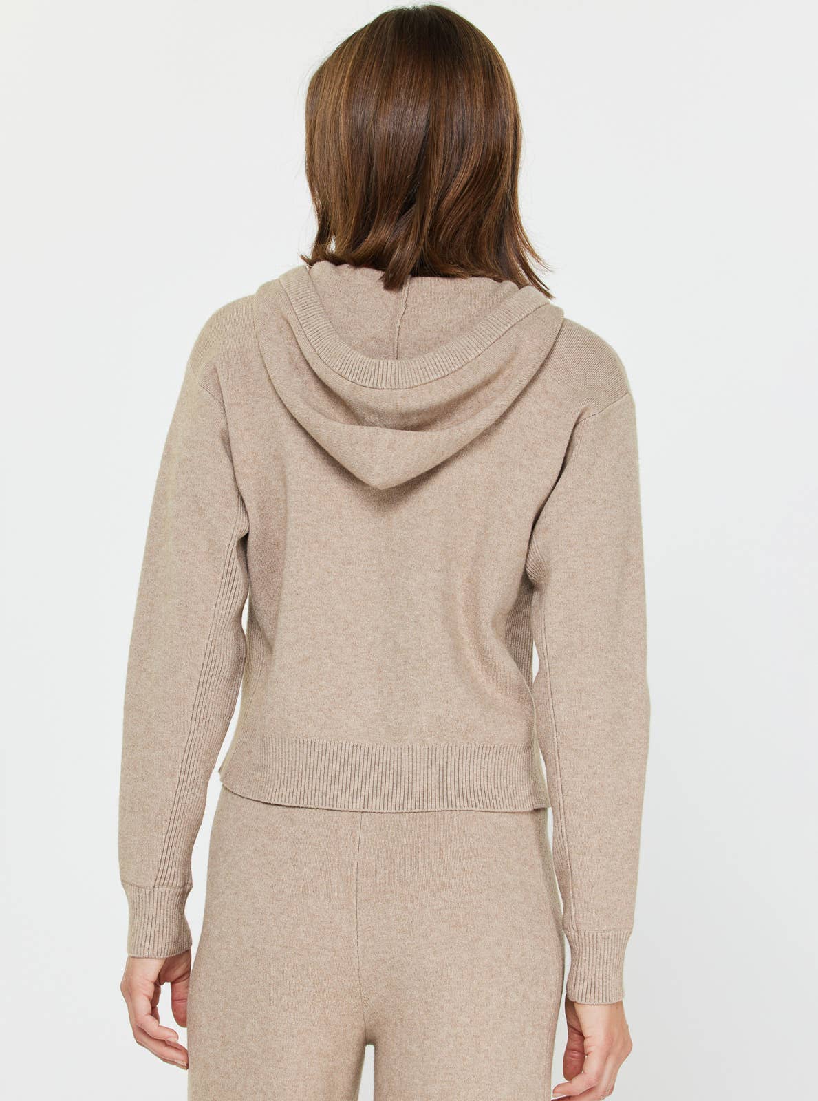 Sunday Lounge Cropped Knit Hoodie