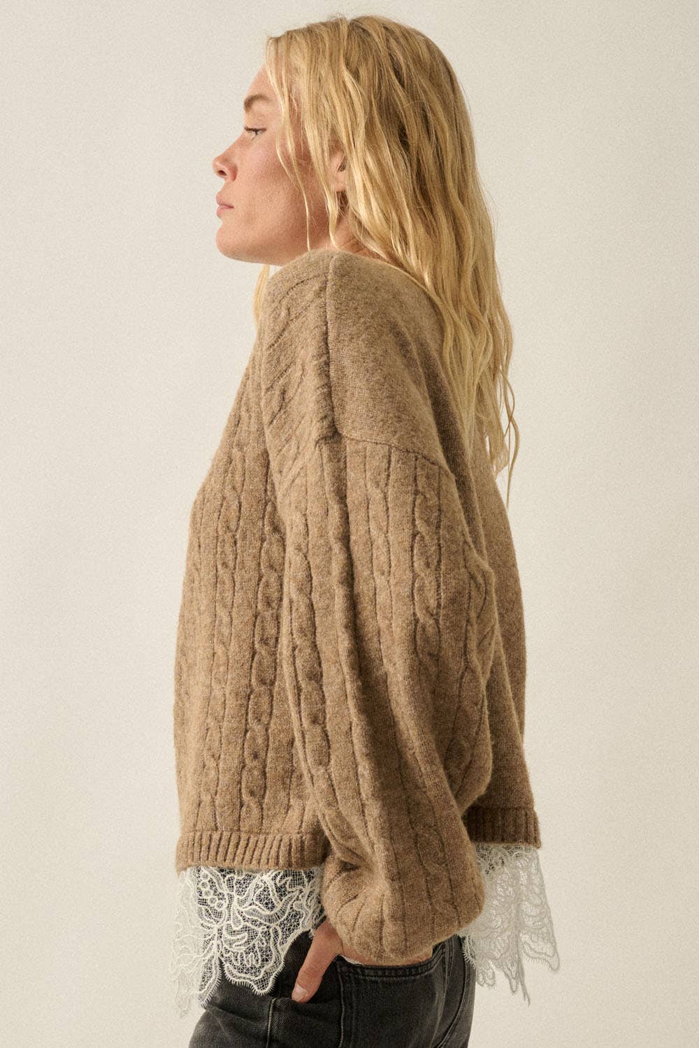 Juliet Lace Hem Sweater