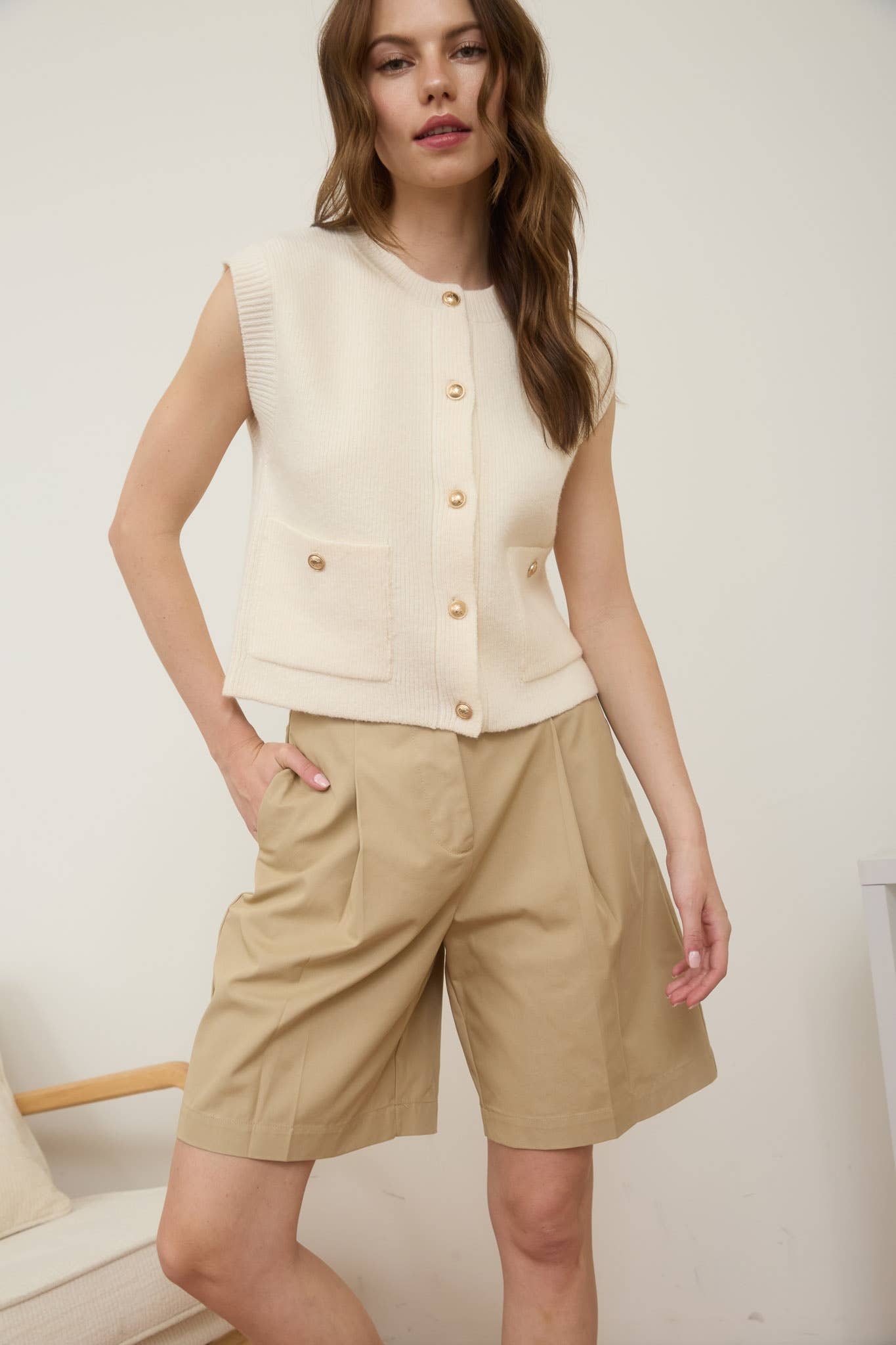 Helena Button Vest