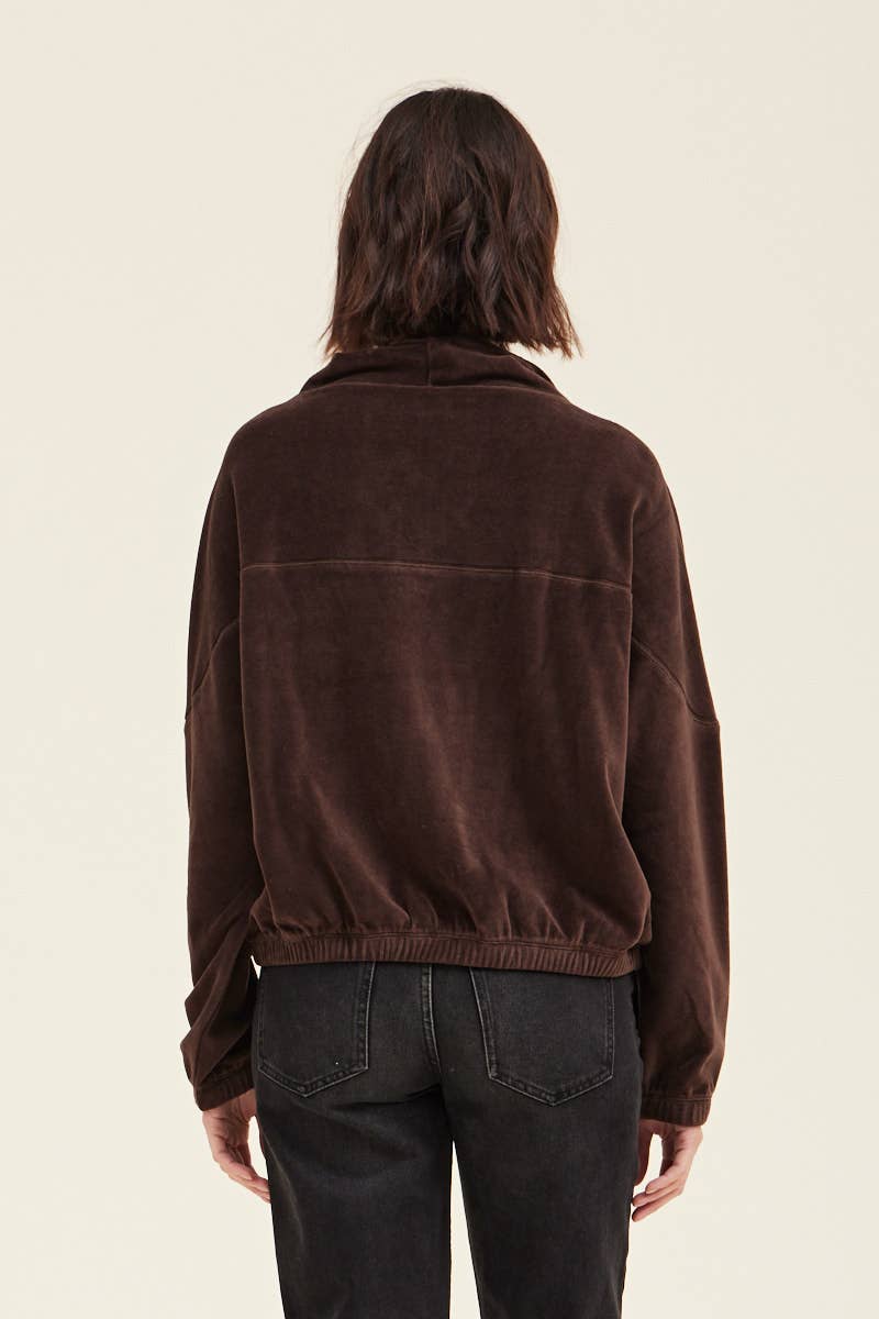 Cocoa Velvet Quarter Zip