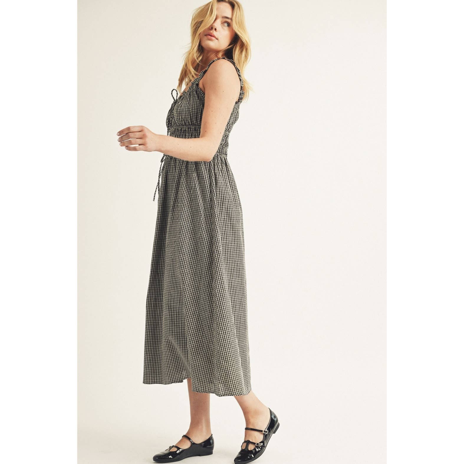 Midnights Gingham Midi Dress
