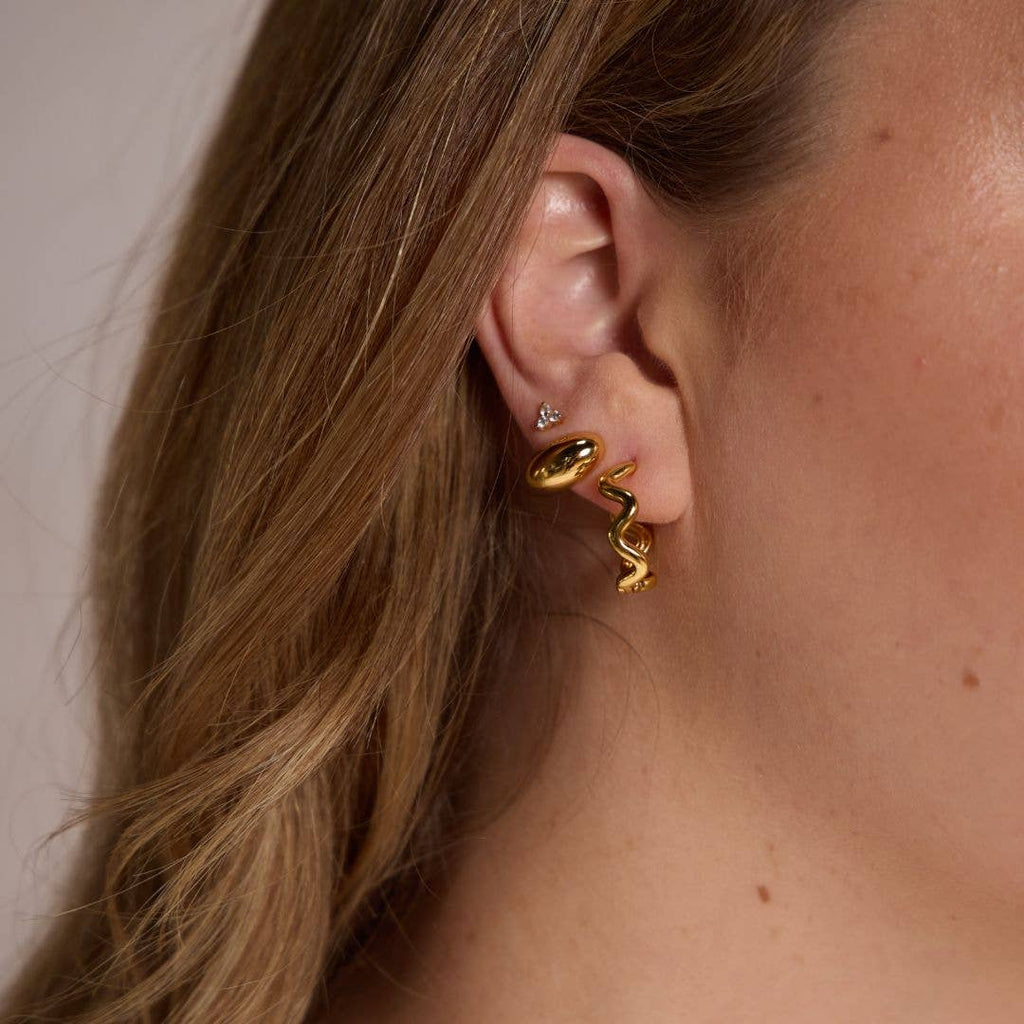 Squiggle Hoop Earrings