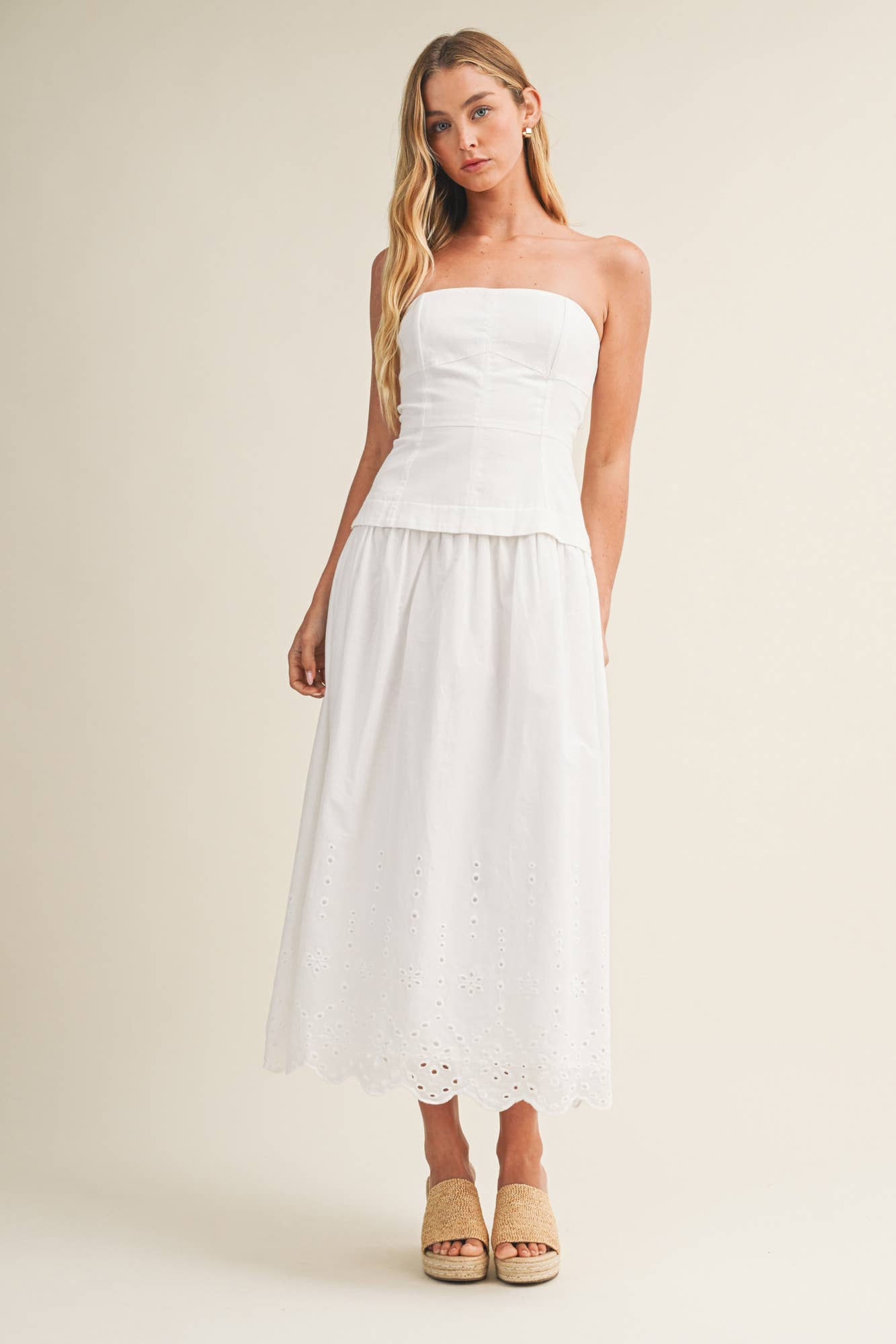 Willa Eyelet Hem Dress