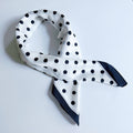 Silky Muse Satin Polka Dot Square Scarf