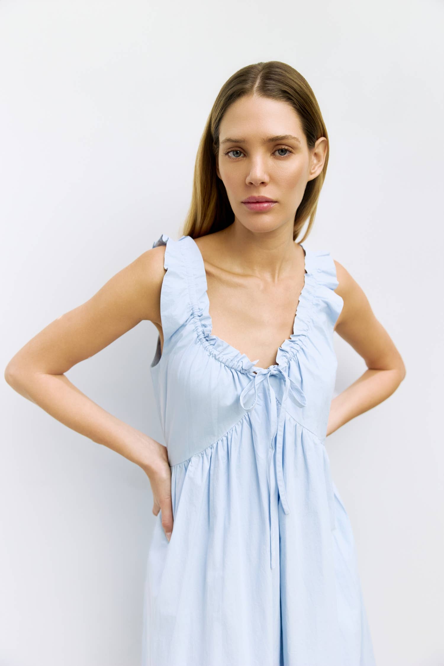 The Clare Poplin Midi Dress
