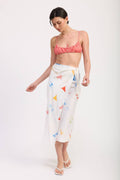 Sun & Swim Satin Midi Skirt