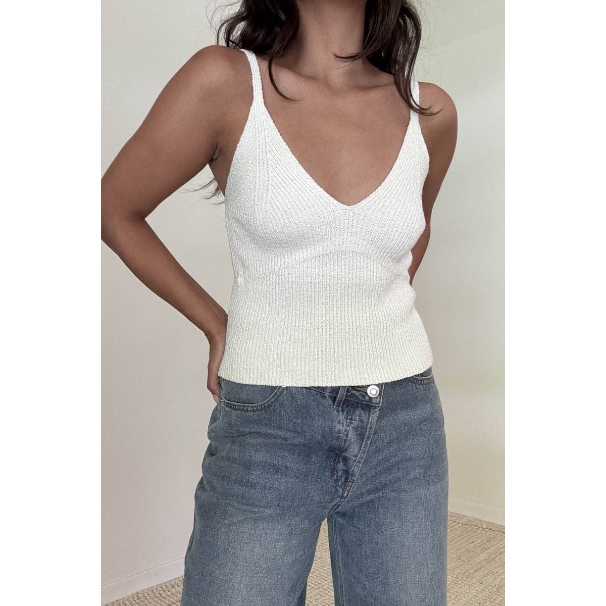 Yasmine Knit V-Neck Tank