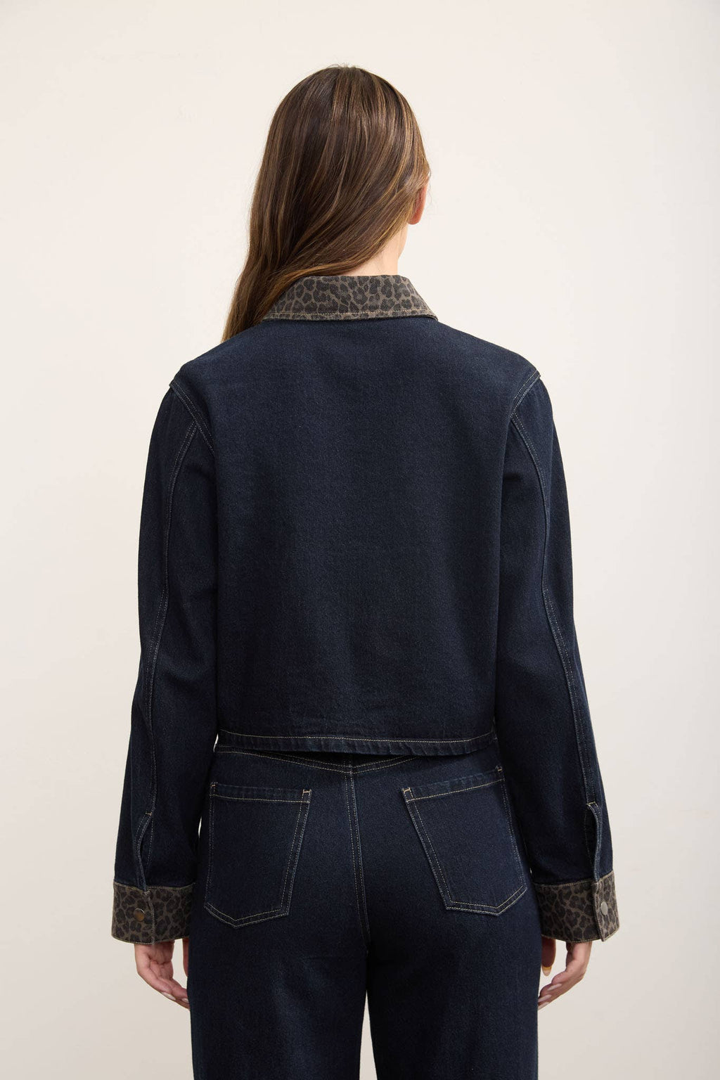 Birdie Leopard Cuffed Jacket