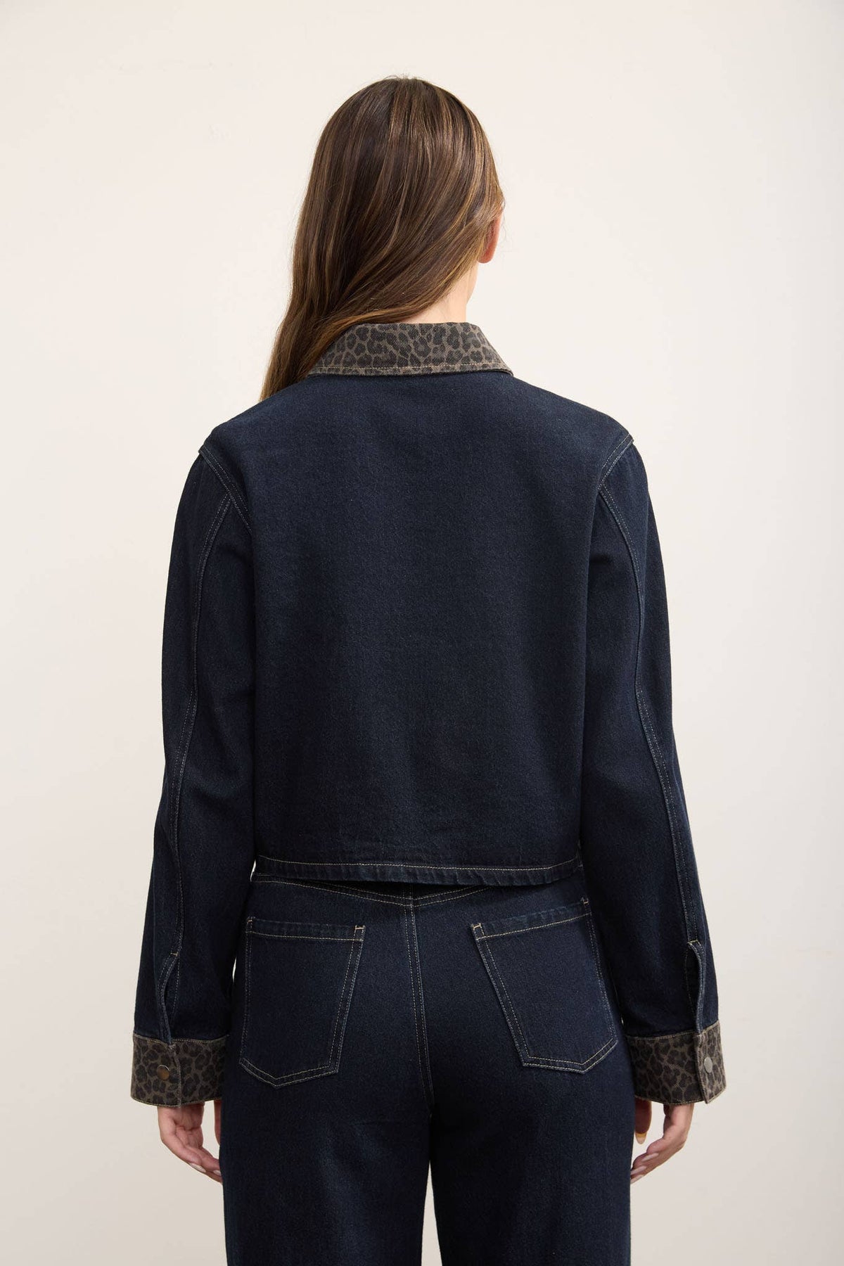 Birdie Leopard Cuffed Jacket