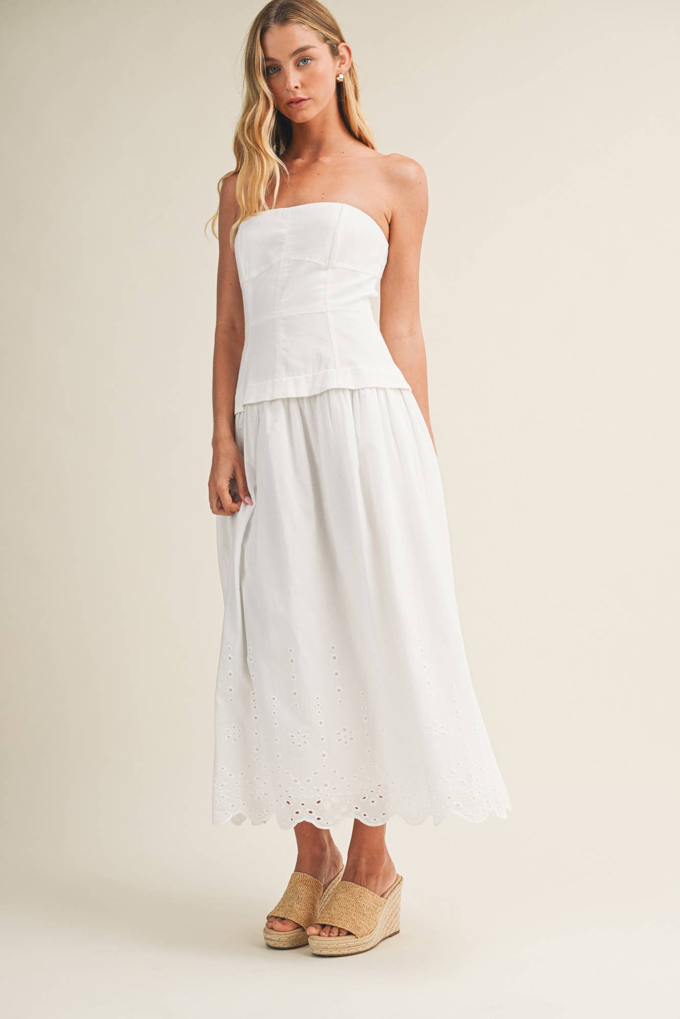 Willa Eyelet Hem Dress
