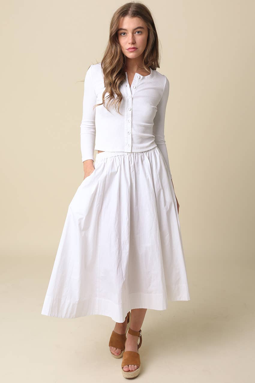 Melanie Gathered Maxi Skirt