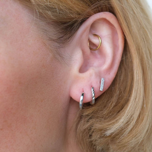 Classic Silver Dainty Earring Set