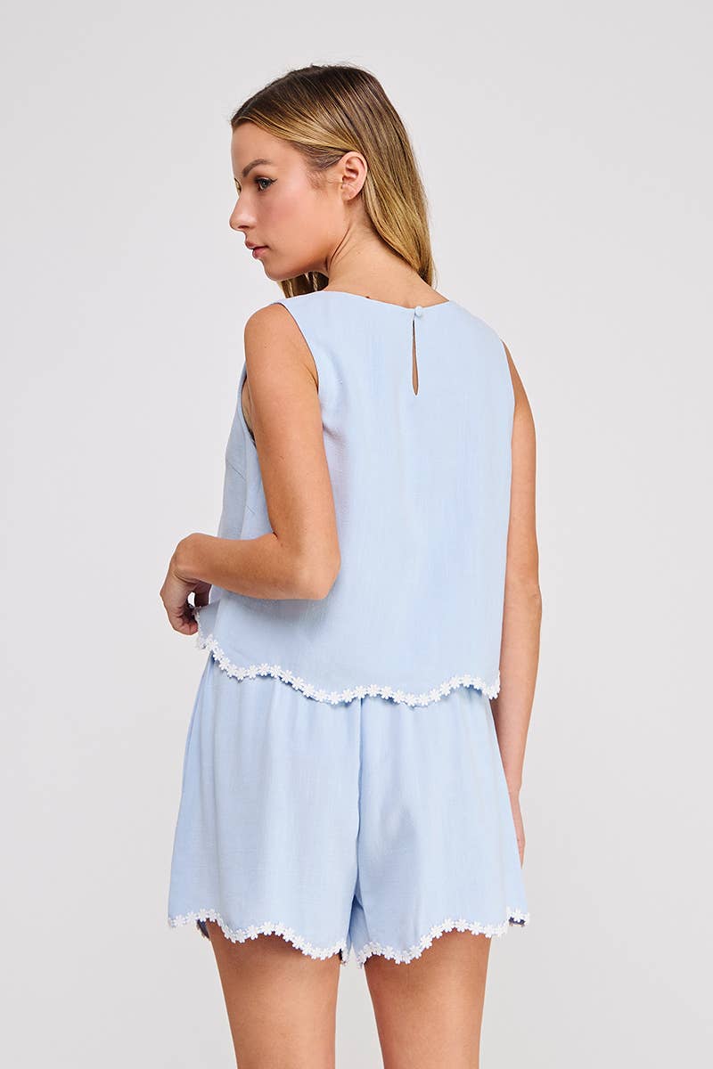 Laurel Linen Blend Square Neck Tank