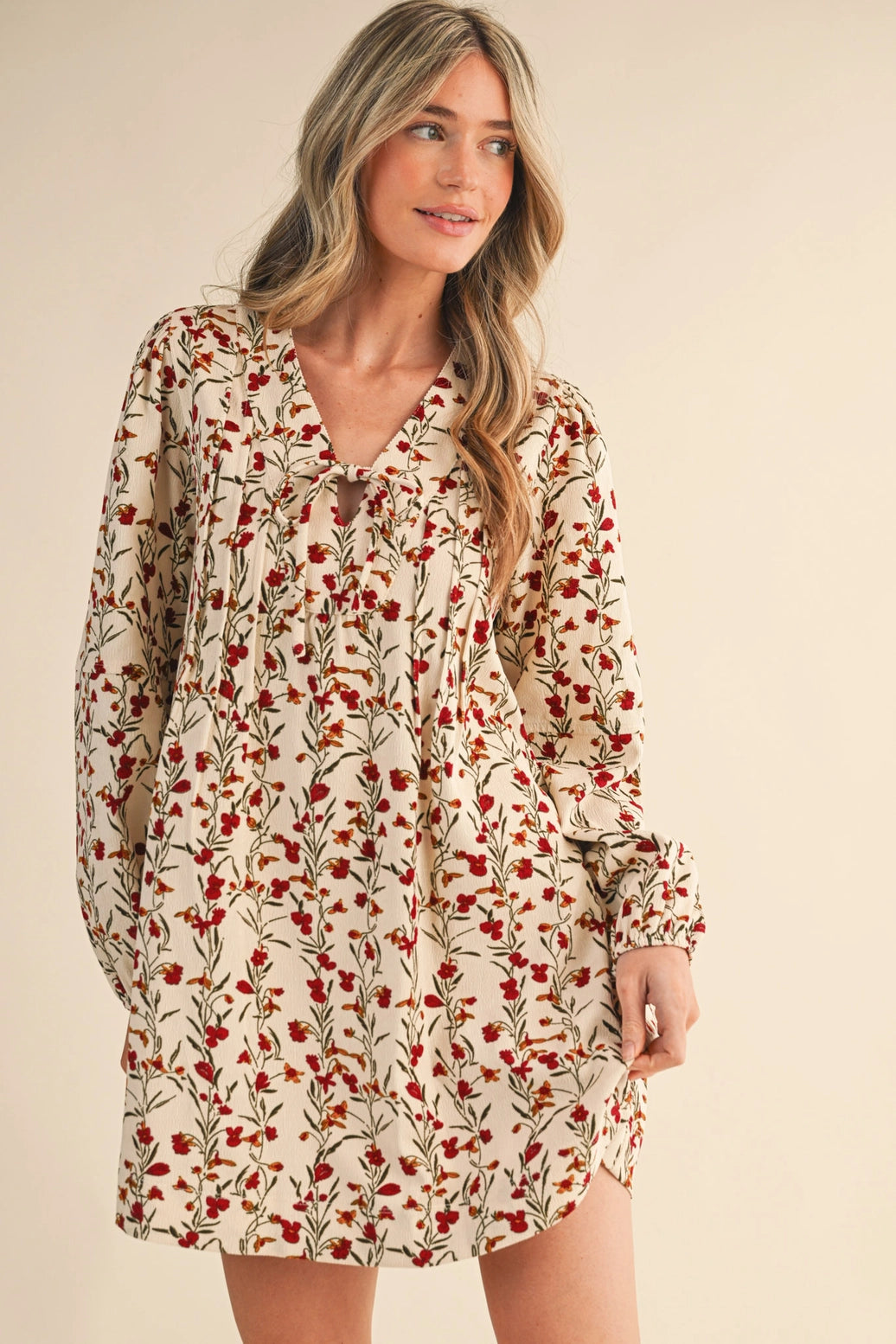 Grace Floral Corduroy Dress