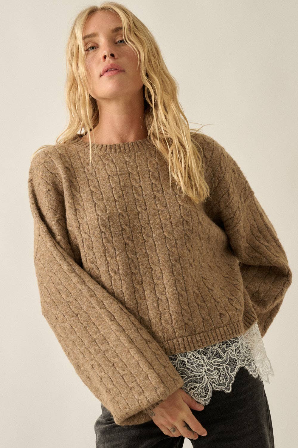 Juliet Lace Hem Sweater