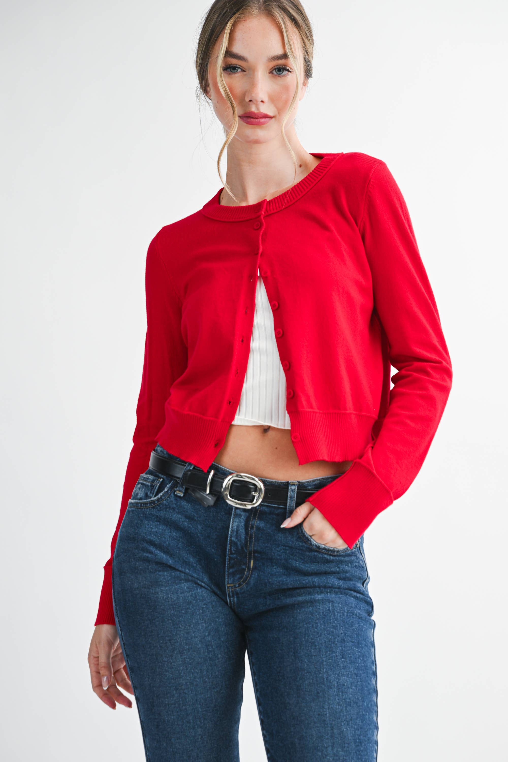 Sierra Ribbed Button-Up Knit Cardigan