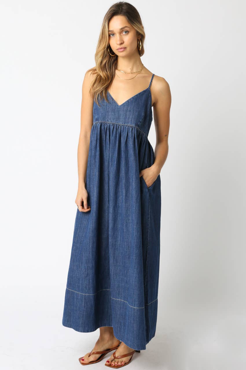 Lennox Denim Maxi Dress