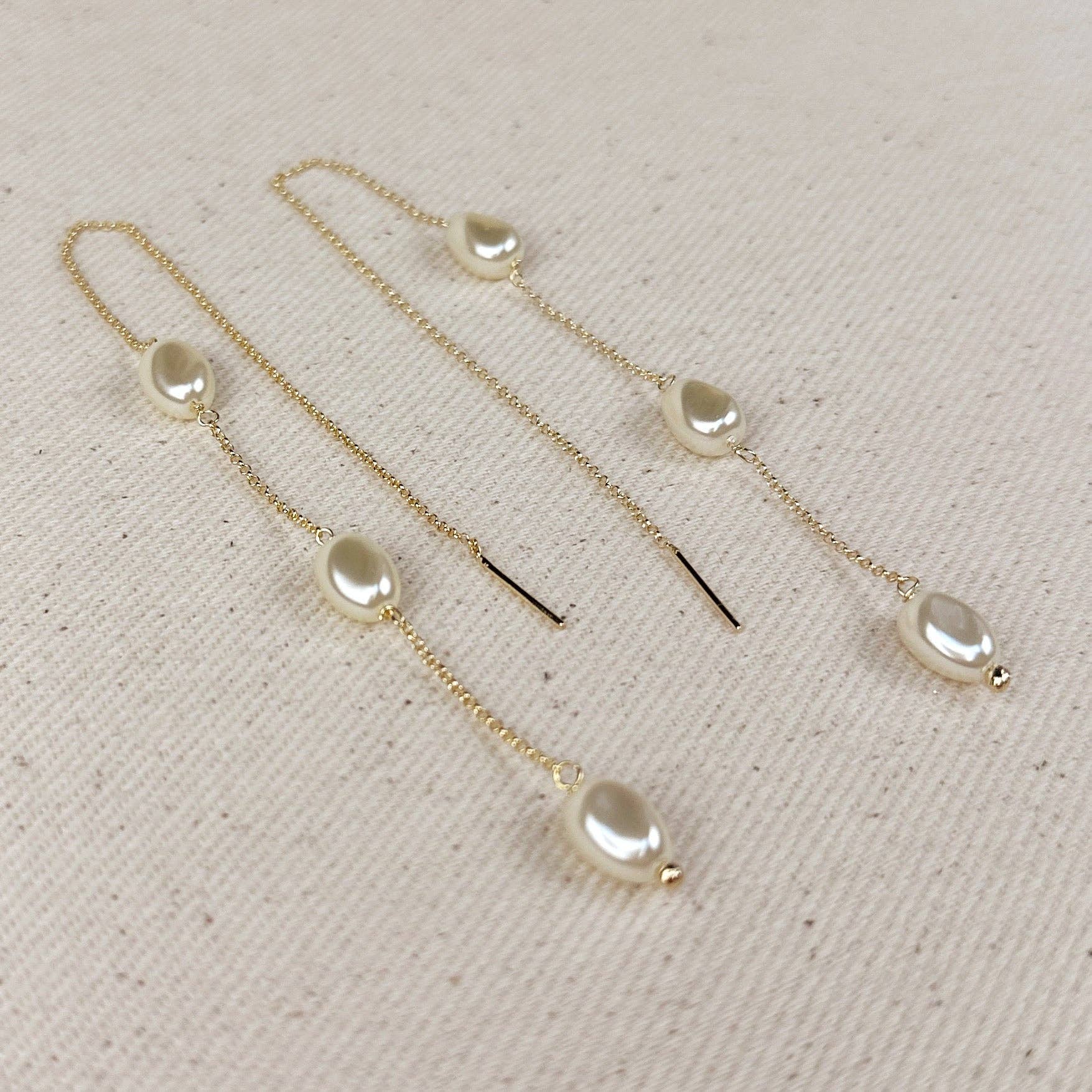 Margot Baroque Pearl Threader Earrings